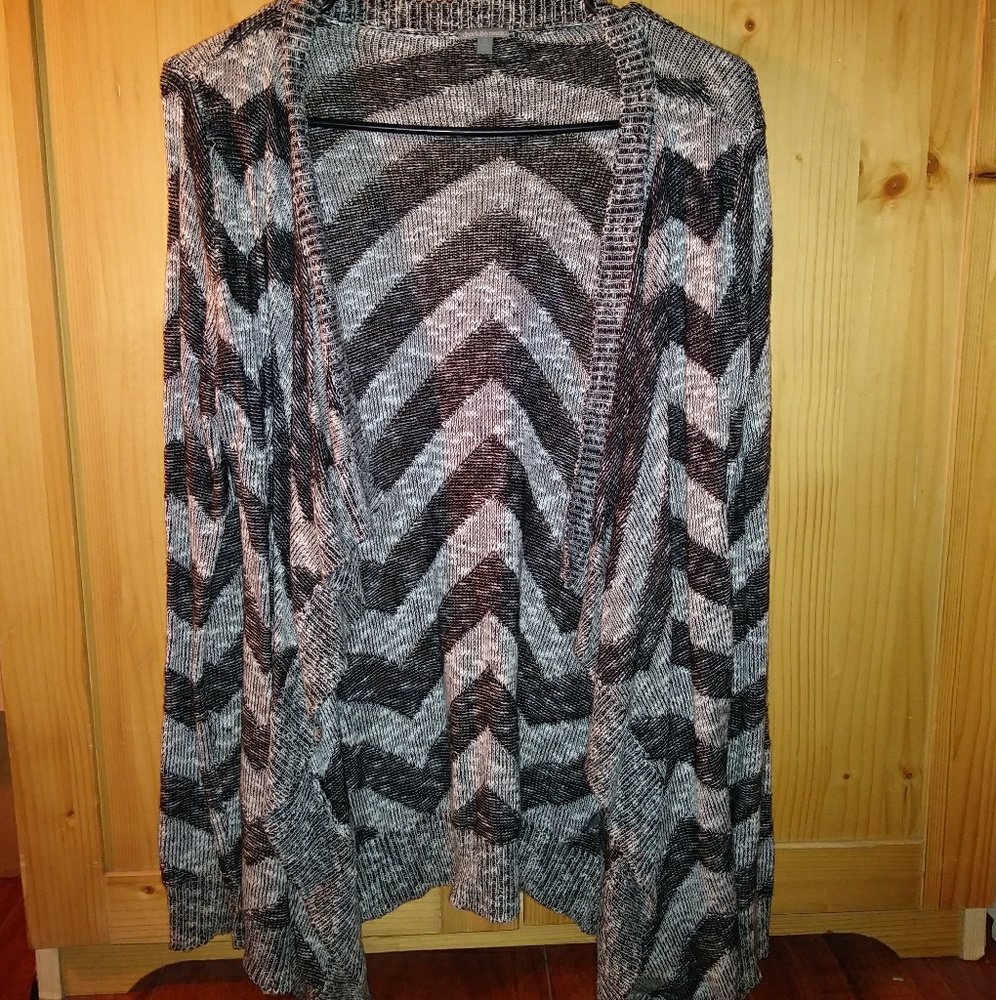striped cardigan